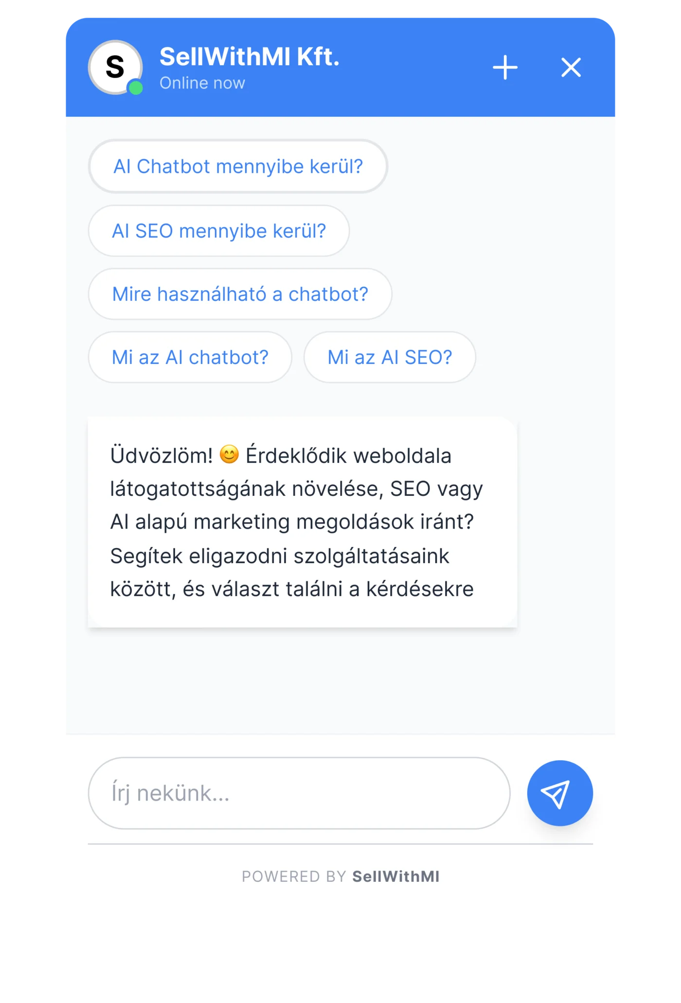 sellwithmi chatbot
