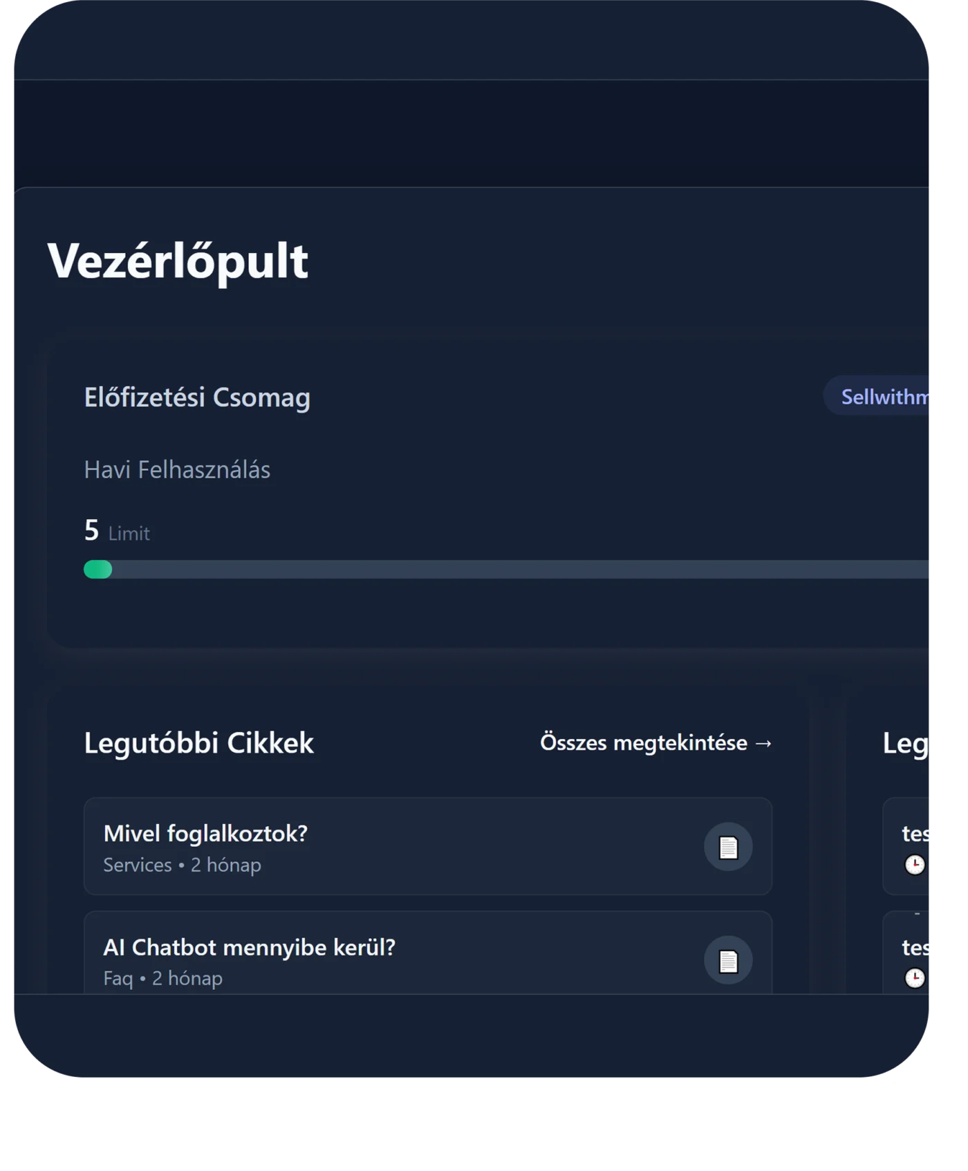 sellwithmi dashboard