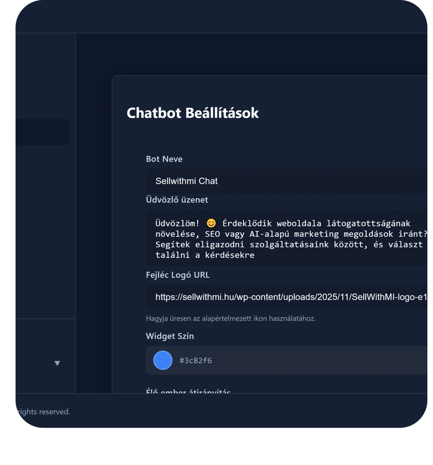 sellwithmi settings